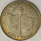 Jersey 1972 Royal Wedding KM#35 Silver 50p Unc