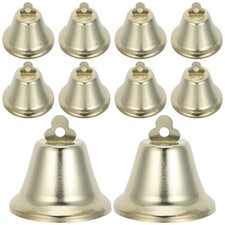 10 Pcs Big Golden Bell Oversized Jingle Decor Craft Bells Decorative