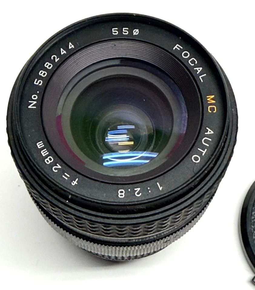 LENTE DE CÂMERA VINTAGE FOCAL MC AUTO 28mm - 588244 - 1:2.8 feita no japão - Imagem 2 de 4