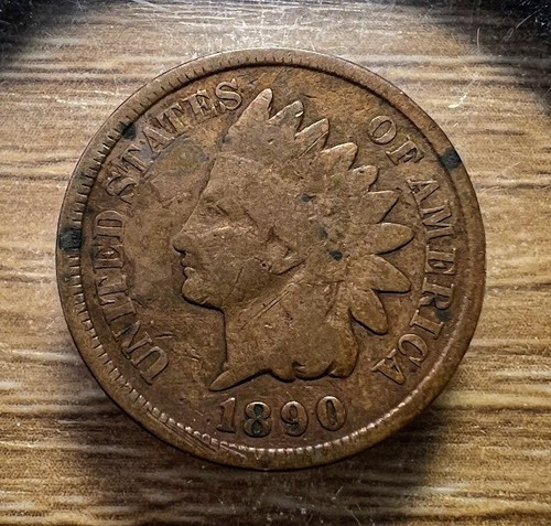 1890 Indian Head Cent - Actual Coin Shown - Free Shipping & Tracking INV#49