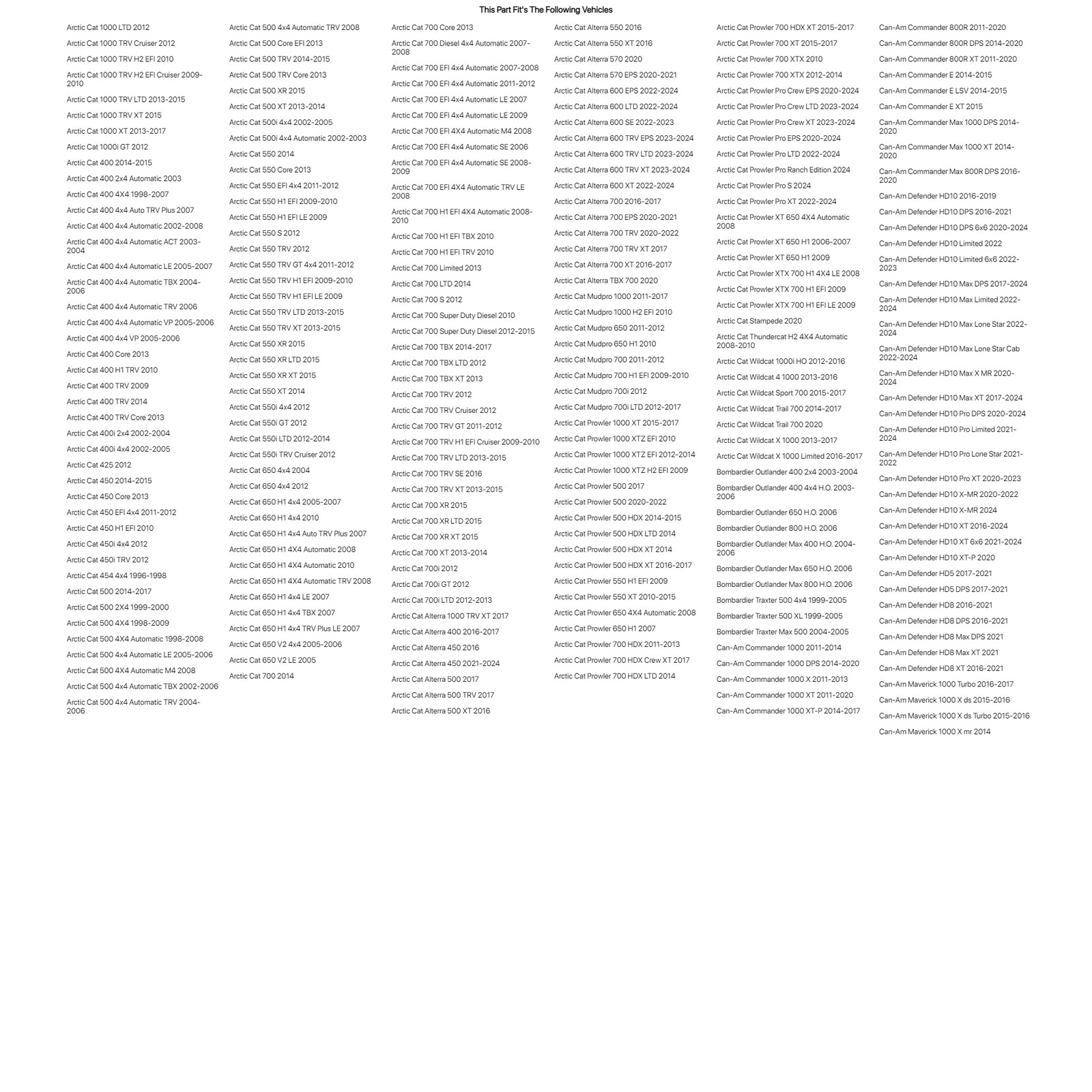 Tusk T/R Tire 26x11-14 Med/HdTerr For ARCTIC CAT Thundercat H2 4X4 Auto 08-2010