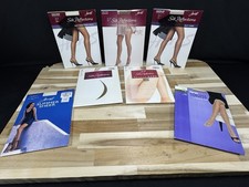LOT OF 7 Vintage Hanes Pantyhose Size AB Silk Perfections Natural Pearl
