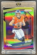 2025 Panini Prizm Bo Nix Red & Yellow #/44 Broncos