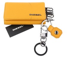 Diesel Thebeis Keycase II Damen Geldbörse OS Orange Echtleder Metall UVP 120