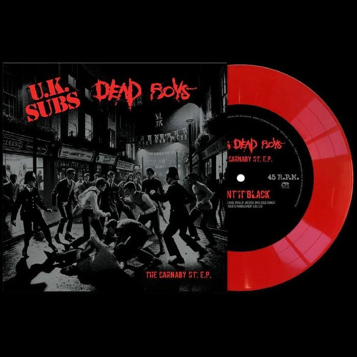 UK SUBS/DEAD BOYS - The Carnaby St EP - Vinyl (limited red vinyl 7"")