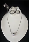 Group of 5 Vintage Sterling Silver 2 Rings, 2 Pair Earrings, 1 Necklace 55.2 gr