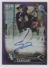 2016 Bowman Chrome Prospects Purple Refractor 97/250 Corey Zangari Auto 2r7