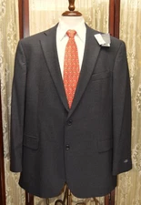 NWT Brooks Brothers 48 L solid gray stretch wool blend suit separate blazer y5j2