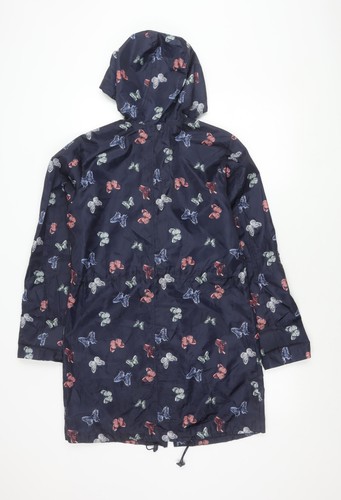 George Women's Blue Butterfly Print Hooded Rain Jacket UK 8-10 - Picture 3 of 12
