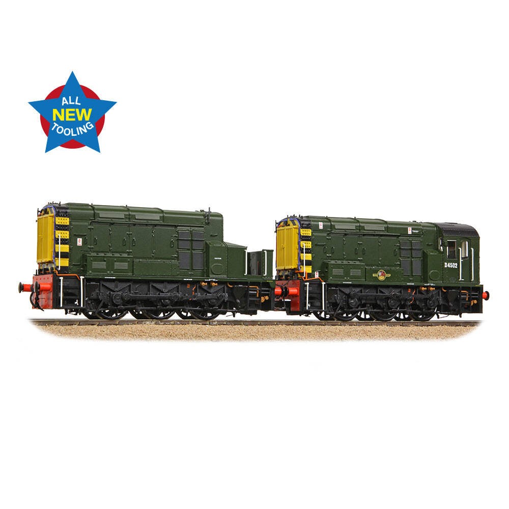 Bachmann 35-945 OO Gauge Class 13 D4502 BR Green (Wasp Stripes)