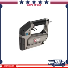 Pneumatic 18 Gauge 3/8 in Crown Stapler for Finish Woodworking & Brad Nails Tool