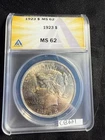 GORGEOUS Shine 1923 $1 Silver Peace Dollar MS 63 ANACS ESTATE US Coin cb621