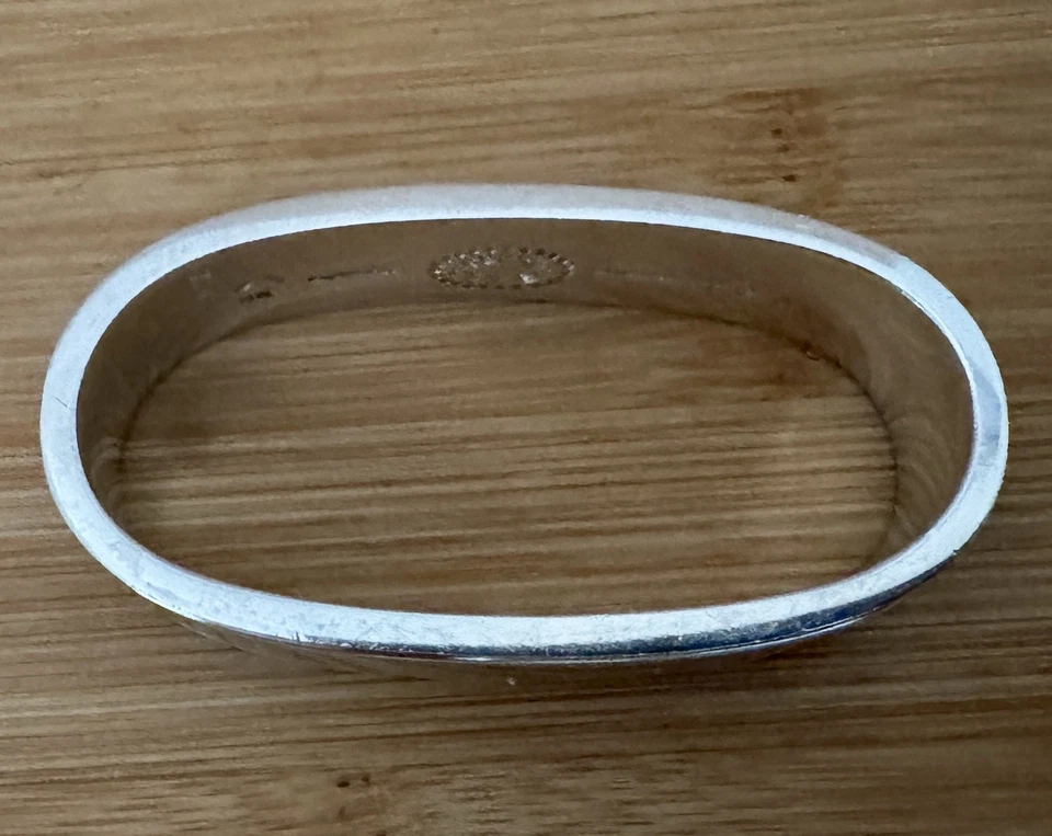 ANILLO SERVILLETA ORIGINAL GEORG JENSEN PLATA ESTERLINA PATRÓN PIRAMIDAL SIN MONOGRAMA Foto 4 de 4