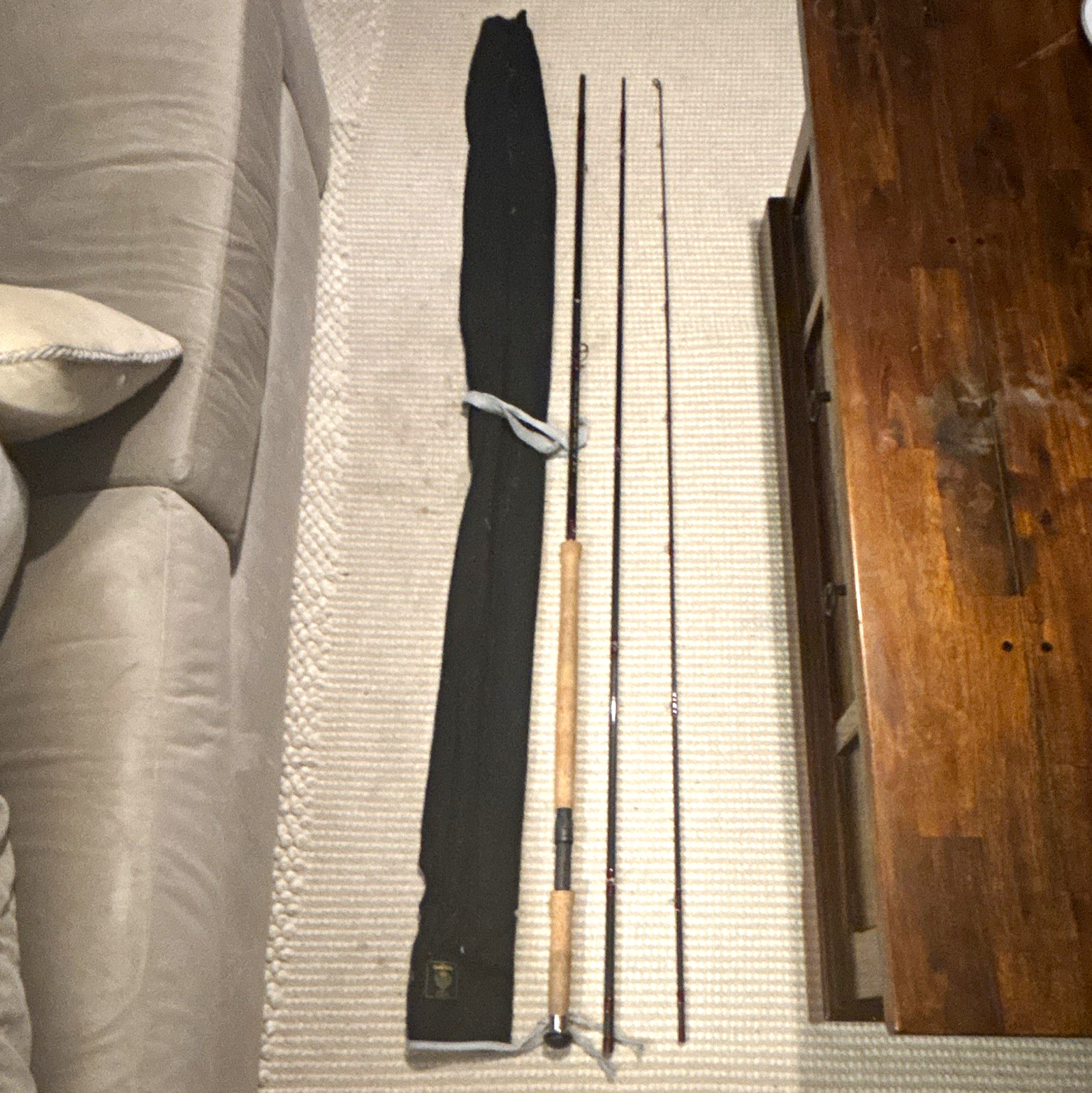 Daiwa Whisker Osprey MK II 9'11" 9wt 3pc Fast Fly Rod, Carbon/Cork + Bag