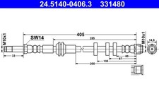 ATE 2x Bremsschlauch 24.5140-0406.3/2x für AUDI A4 Allroad B8 8KH TDI quattro
