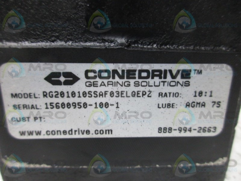 CONEDRIVE RG201010SSAF03ELQEPZ GEAR HEAD RATIO 10:1  NSNP