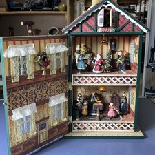 Mr. Christmas An Animated Victorian Dollhouse Music Box Moving Figures Holiday 