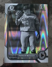 2022 Bowman Draft - Chrome Parker Messick #BDC-71 Black & White RayWave...