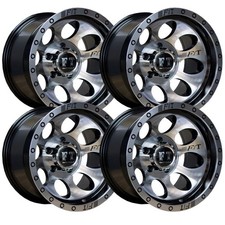 Set-4 Full Throttle Ft5096 16x10 5x139.7 Black Machined -44mm Wheels Rims 16 Set-4 Full Throttle Ft5096 16x10 5x139.7 Black Machined -44mm Wheels Rims 16
