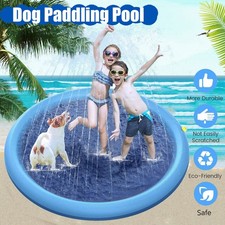 150cm Hundepool Splash Pad Sprinkler Matte Wasserspielmatte Kinder Planschbecken