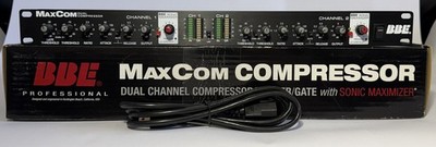 BBE MaxCom Dual Channel Compressor/Limiter/Gate w/ Power Cord & Original Box
