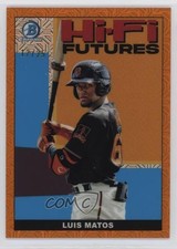 2022 Bowman Hi-Fi Futures Mega Box Orange Mojo Refractor 17/25 Luis Matos 10k8