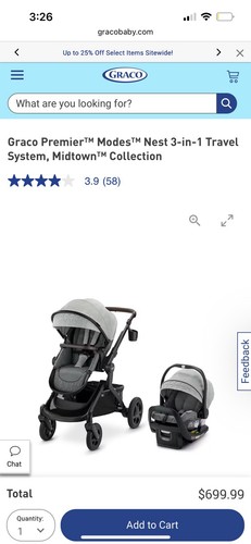 Graco Premier Modes™ Nest 3-in-1 Travel System, FRONT WHEEL Replacement Part* - Picture 4 of 4