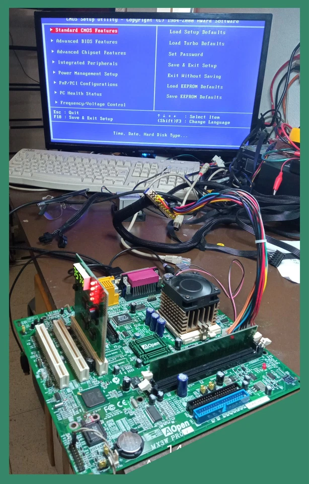 [81] - 🔴 PGA-370 AOPEN MX3W PRO R1.31 (Intel 810-DC100) motherboard + IO - Immagine 3 di 4