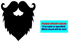Beard Mustache 080 Vinyl decal sticker Graphic Die Cut Car Truck Window 6"