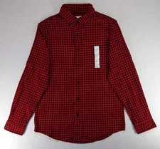 Goodfellow & Co. - Checkered Long Sleeve Button-Up Shirt - Men - Medium - Red