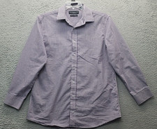 Nick Graham Dress Shirt Mens Large Multi Gingham Stretch Modern Fit Button Down
