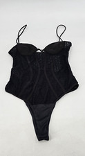 ZARA Lace Bodysuit Women's Size XS NWT Black Classic