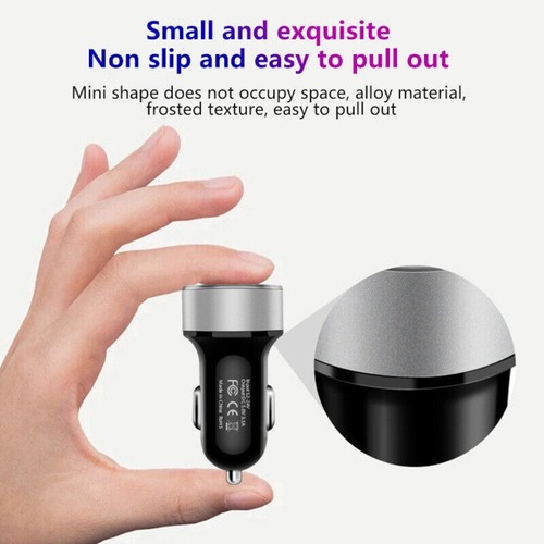 Display Car Charger 2-Port Adapter For iPhone For Samsung Cigarette Lighter - Photo 5 sur 11