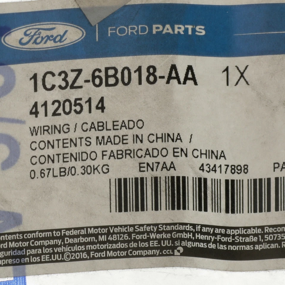 Conjunto de cable de calefacción de bloque de 7,3 L Ford Super Duty 1999-2003 OEM NUEVO 1C3Z6B018AA Foto 4 de 4