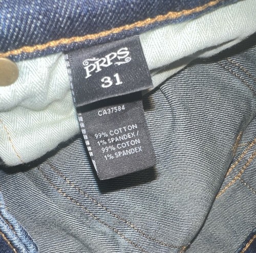 PRPS Mens Distressed Faded Stretch Blue Jeans Size - 31x 34 - Picture 7 of 7