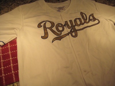 kc royals gold letter jersey