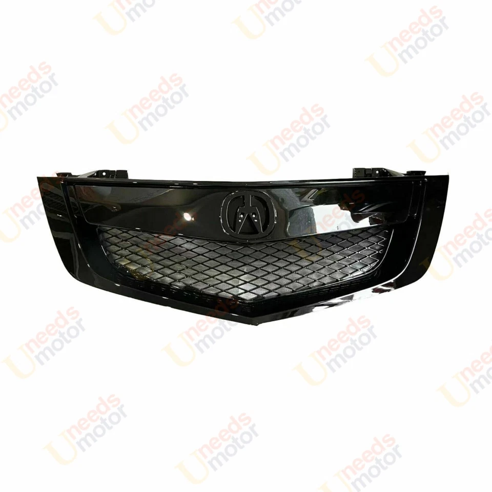 Para 2010-2013 Acura MDX preto brilhante conjunto de grade superior para-choque dianteiro - Imagem 4 de 4