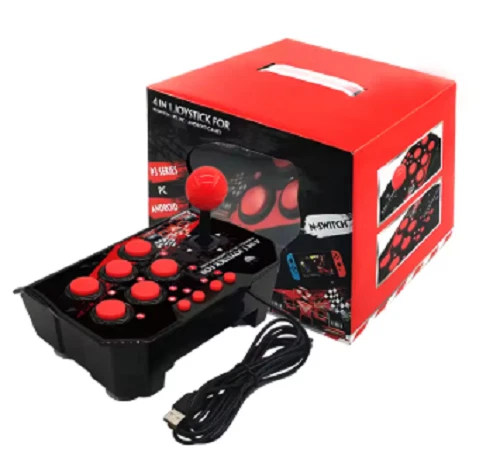 4 in 1 Retro Arcade Station Fighting Stick Game Joystick Controller USB Wired - Image 2 of 4