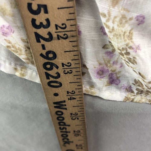 Blusa nuova Rue21 manica lunga bianca viola chiaro floreale spalle scoperte taglia L donna - Foto 12 di 12