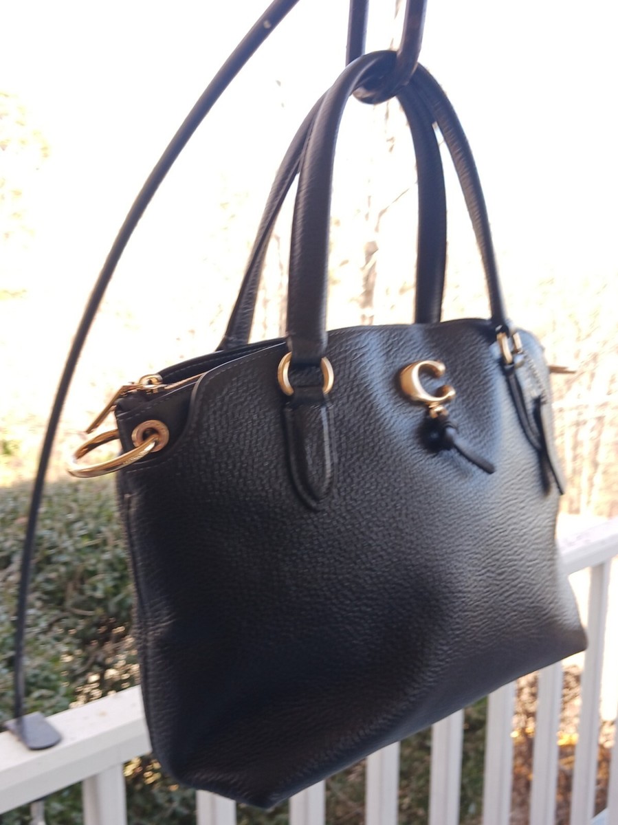 Coach SMALL 1317 Remi Black Leather Satchel/Tote Bag | eBay