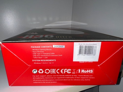 Bloody R36 Ultra Dual Mode Wireless Gaming Mouse COMPLETE 12000 charging cable - Picture 6 of 8