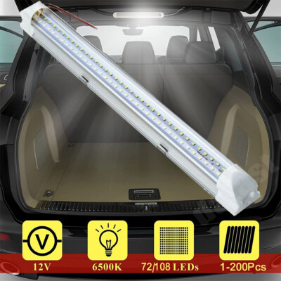 12V LED Streifen Leuchte 72-LEDs 4x 2x Auto KFZ Van VOLT Stablampe Lichtleiste