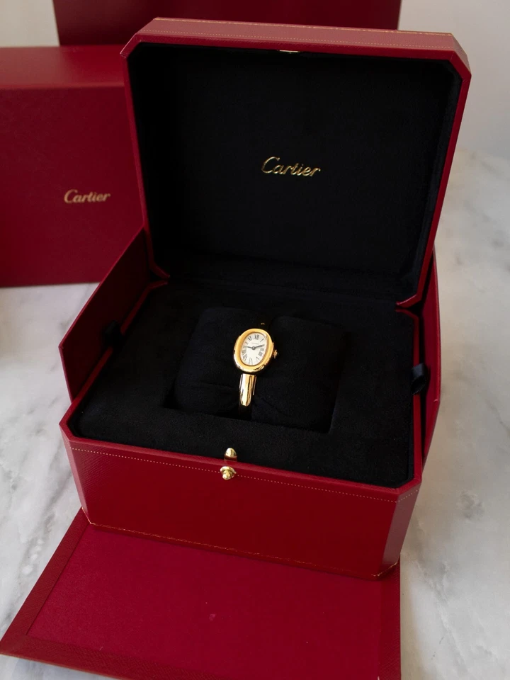 Cartier Baignoire Mini 18K Yellow Gold Bangle Watch 17 - Image 4 of 4
