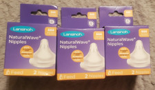 3 Packs 6 Total Lansinoh Natural Wave Nipples - Fast Flow -NaturalWave Tetinas