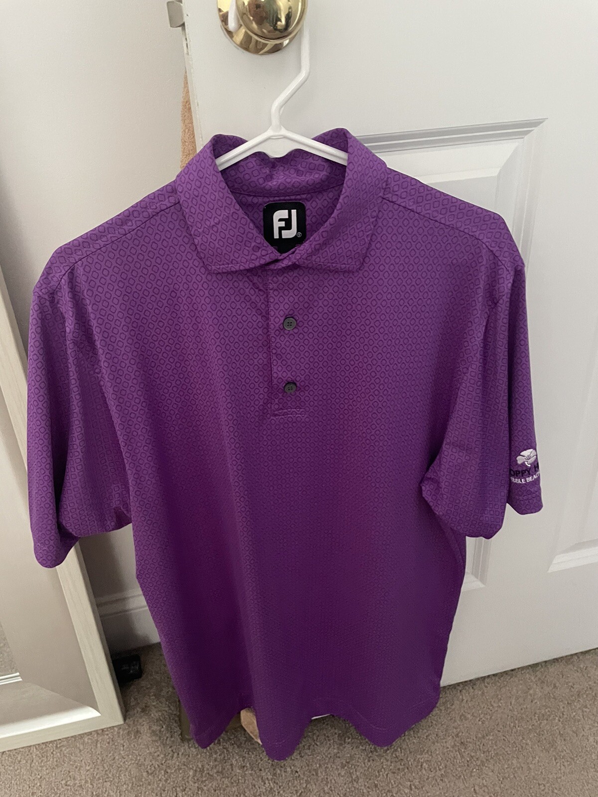 FOOTJOY MEN'S PURPLE GOLF POLO SHIRT SIZE SMALL GREAT… Gem