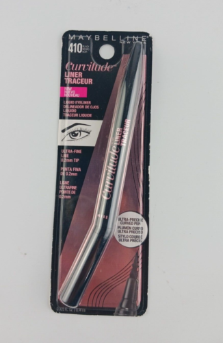 MAYBELLINE CURVITUDE LINEER LIQUID EYELINER ULTRA FINE LINE 0.2MM TIP 410 BLACK - Picture 1 of 4