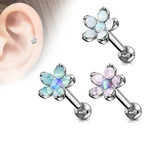 Amazon.com: 14K Solid Rose Gold Cubic Zirconia Marquise Lotus Cartilage  Stud Earring Tragus Helix CZ Crown Stud Internally Threaded Flat Back  Earring for Men Women Upper Ear Piercing Jewelry Gift (Single Piece):