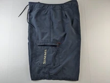 Simms Fishing Solarflex Cargo Board Shorts Men 2XL Shale Blue (40 X 11) Classic