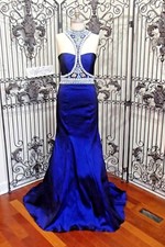 SR641 MORI LEE 98067 SZ 9-10 MIDNIGHT $529 BRIDESMAID PROM FORMAL GOWN DRESS