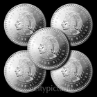 (5) GSM 1/2 oz Aztec Calendar Silver Rounds • .999 Fine BU • 2.5 oz Total #6